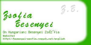 zsofia besenyei business card